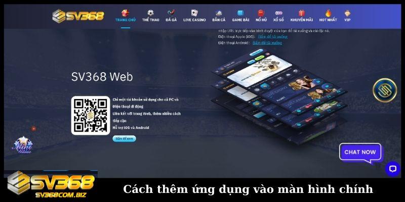 Tải app SV368 trên Android và iOS dung lượng tối ưu 4 Cách thêm ứng dụng vào màn hình chính